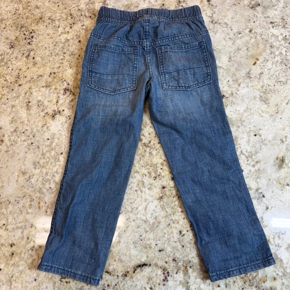 Gap Denim Boys 4 Years Slim Pull On Jeans Medium Wash Elastic Waist 100% Cotton